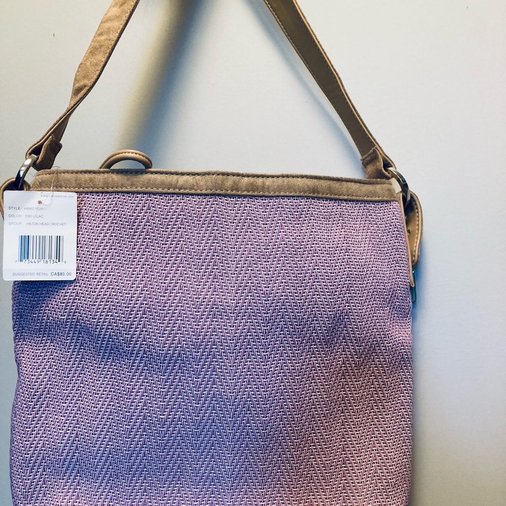 Stylish Tan and light Purple Women's Bag NWT
